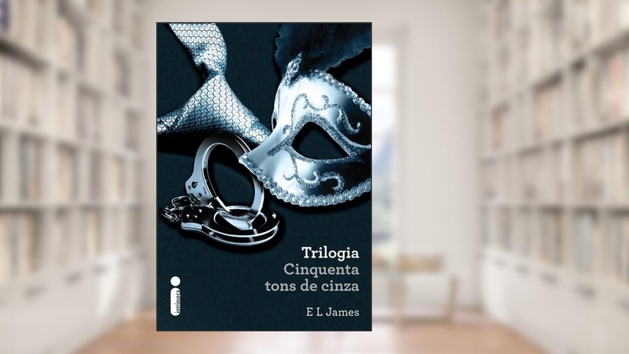 Capa de Box da Trilogia Cinquenta Tons de Cinza, do autor E.L James