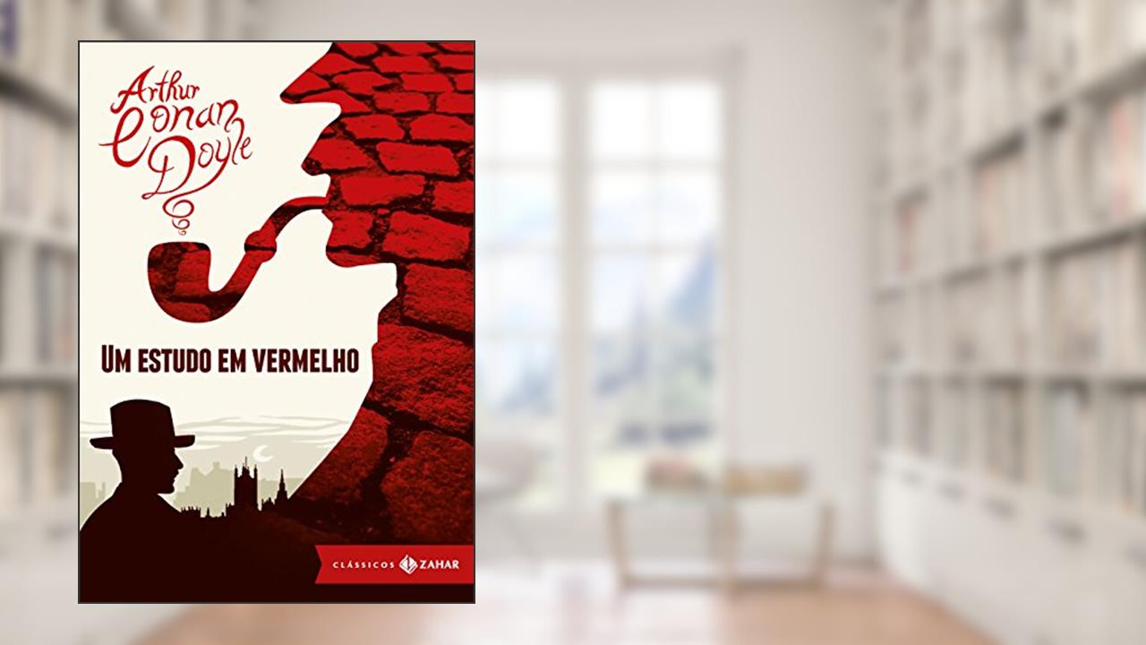 Capa de Um estudo em vermelho: edição bolso de luxo, do autor Arthur Conan Doyle