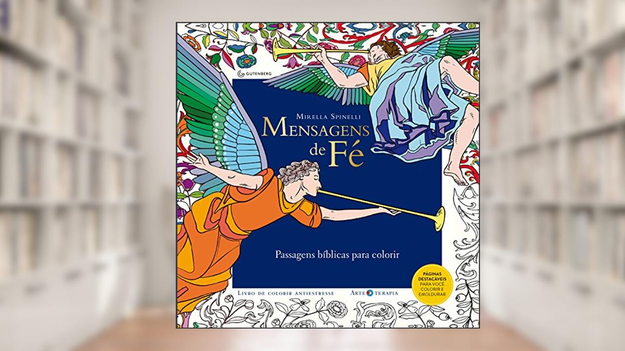 Capa de Mensagens de Fé: Passagens bíblicas para colorir, do autor Mirella Spinelli
