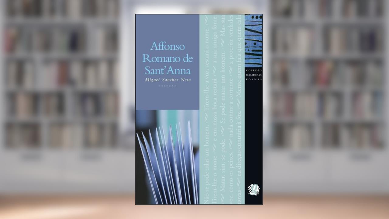 Capa de Melhores Poemas Affonso Romano de Sant'Anna: seleção e prefácio: Miguel Sanches Neto, do autor Affonso Romano de Sant'Anna