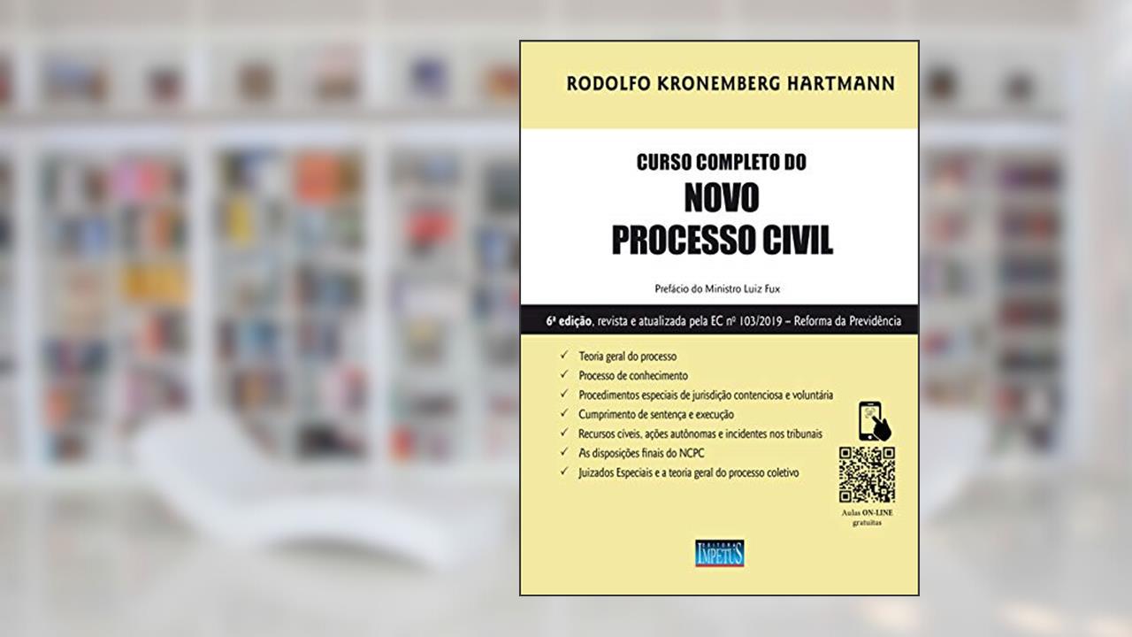 Capa de Curso Completo Do Novo Processo Civil, do autor Rodolfo Hartmann Kronemberg