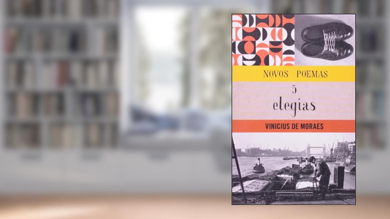 Capa de Novos poemas e cinco elegias, do autor Vinicius de Moraes