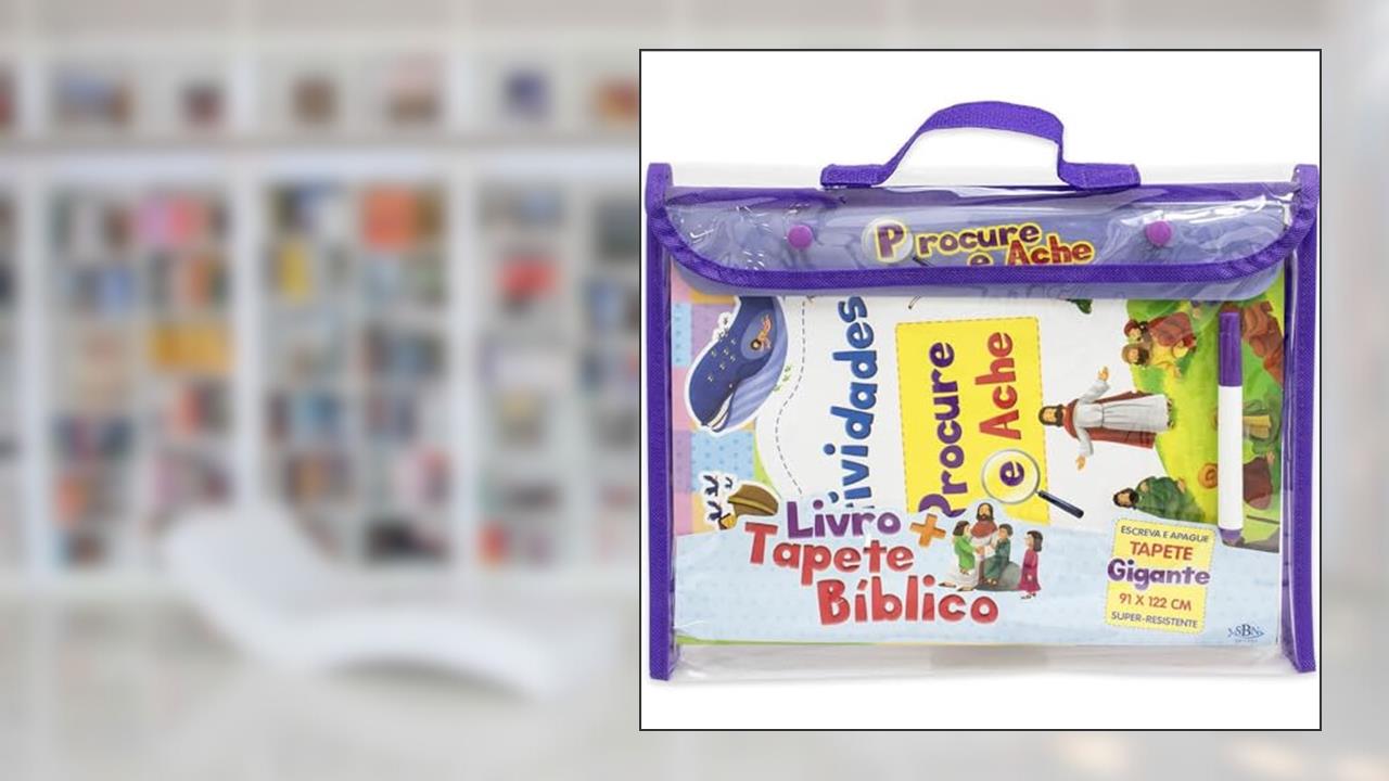 Capa de Livro + Tapete Bíblico: Procure e Ache, do autor Todolivro