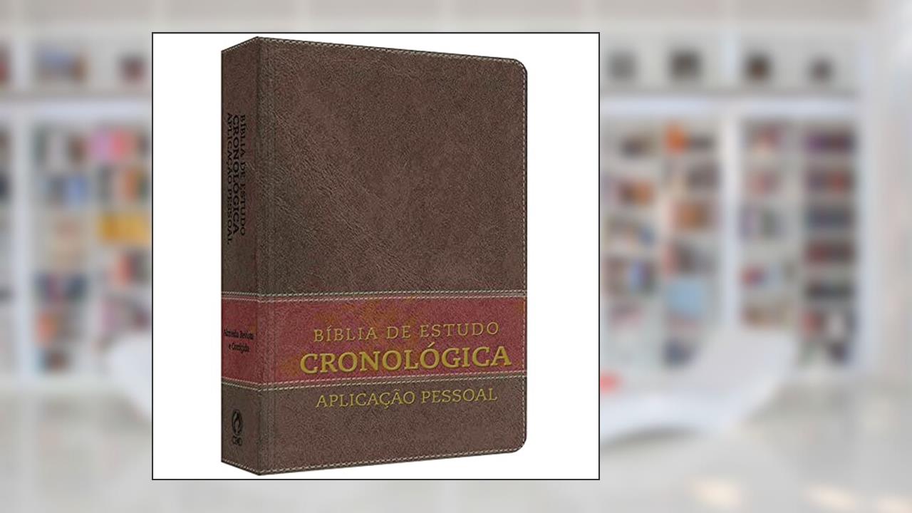 Capa de BIBLIA DE ESTUDO CRONOLOGICA APLICACAO PESSOAL TARJA MARROM, do autor Varios Autores
