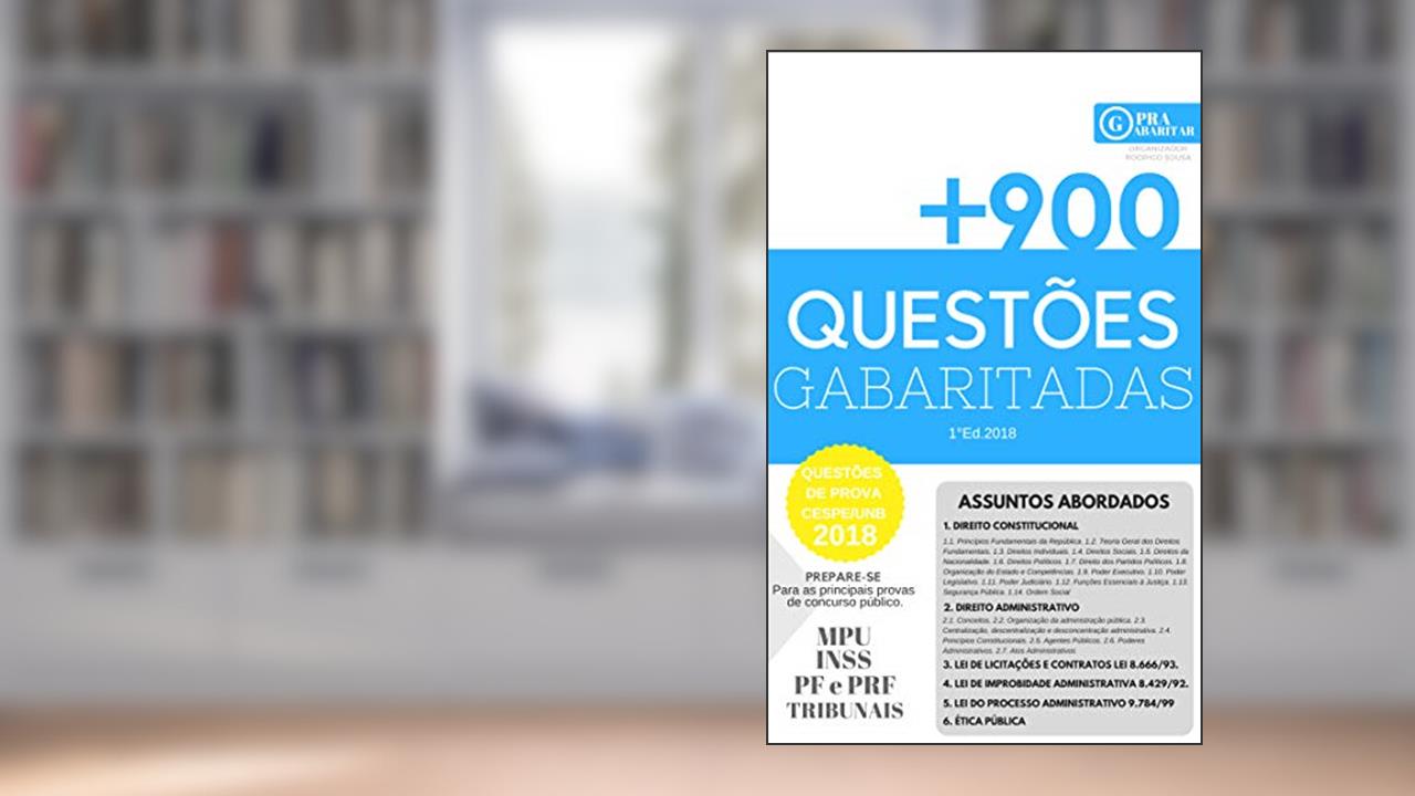 Capa de +900 Questões Gabaritadas (PraGabaritar), do autor Rodrigo Sousa