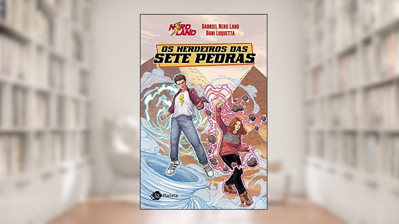 Capa de Os herdeiros das sete pedras, do autor Gabriel Nerd Land; Dani Luquetta