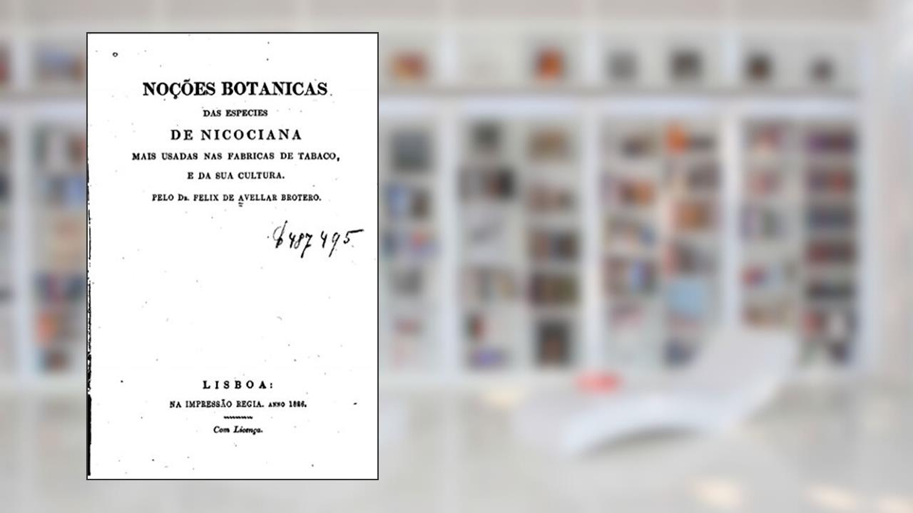 Capa de Noc?o~es botanicas das especies de Nicociana, do autor Felix de Avellar Brotero