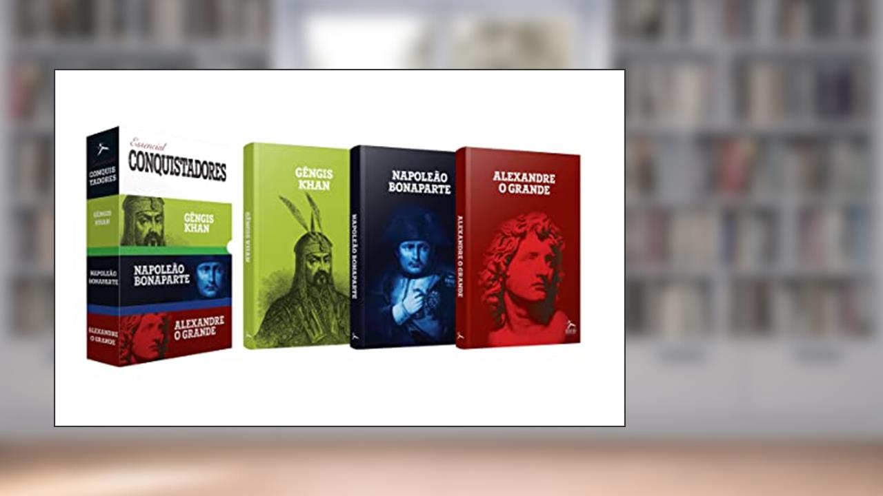 Capa de Essencial Conquistadores - Caixa com 3 Volumes, do autor Eduardo Almeida de Araujo
