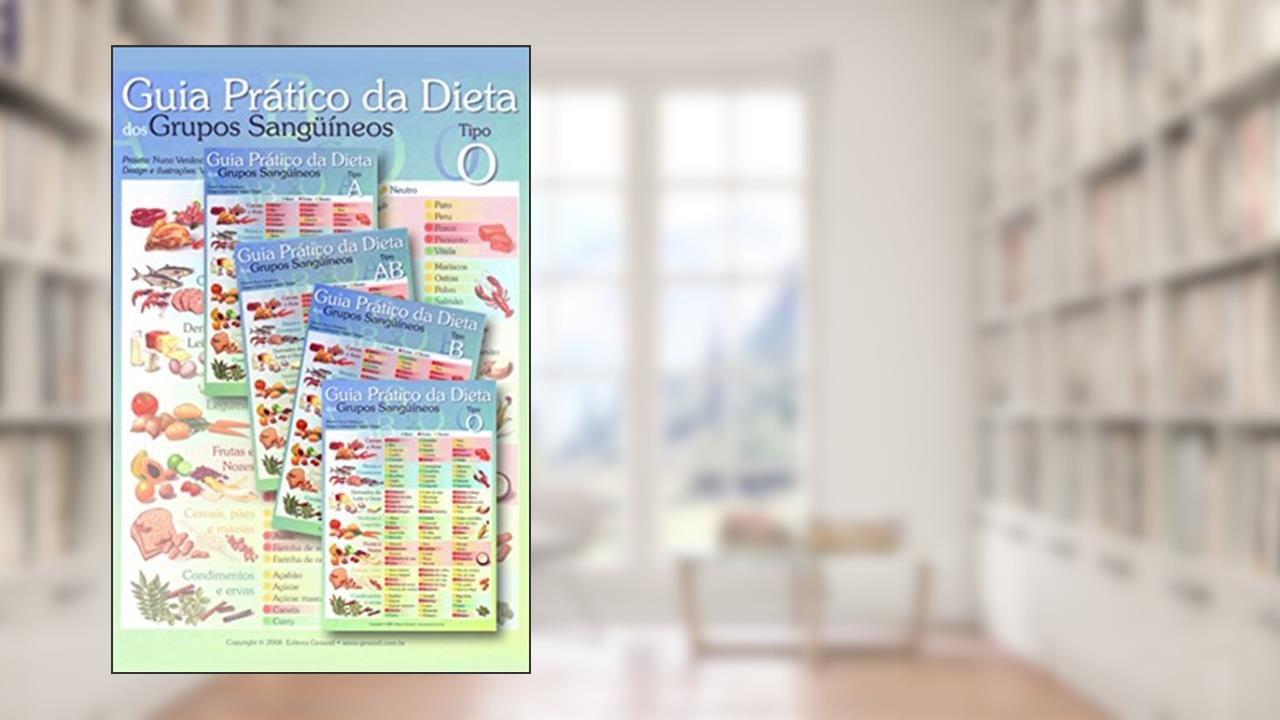 Capa de Mapa - A Dieta dos Grupos Sanguíneos: Tabelas dos Alimentos Ideais e Nocivos Para Cada Grupo Sanguíneo, do autor Nuno Venâncio
