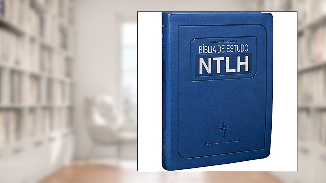 Capa de Bíblia de Estudo NTLH - Emborrachada Azul, do autor Vários Autores