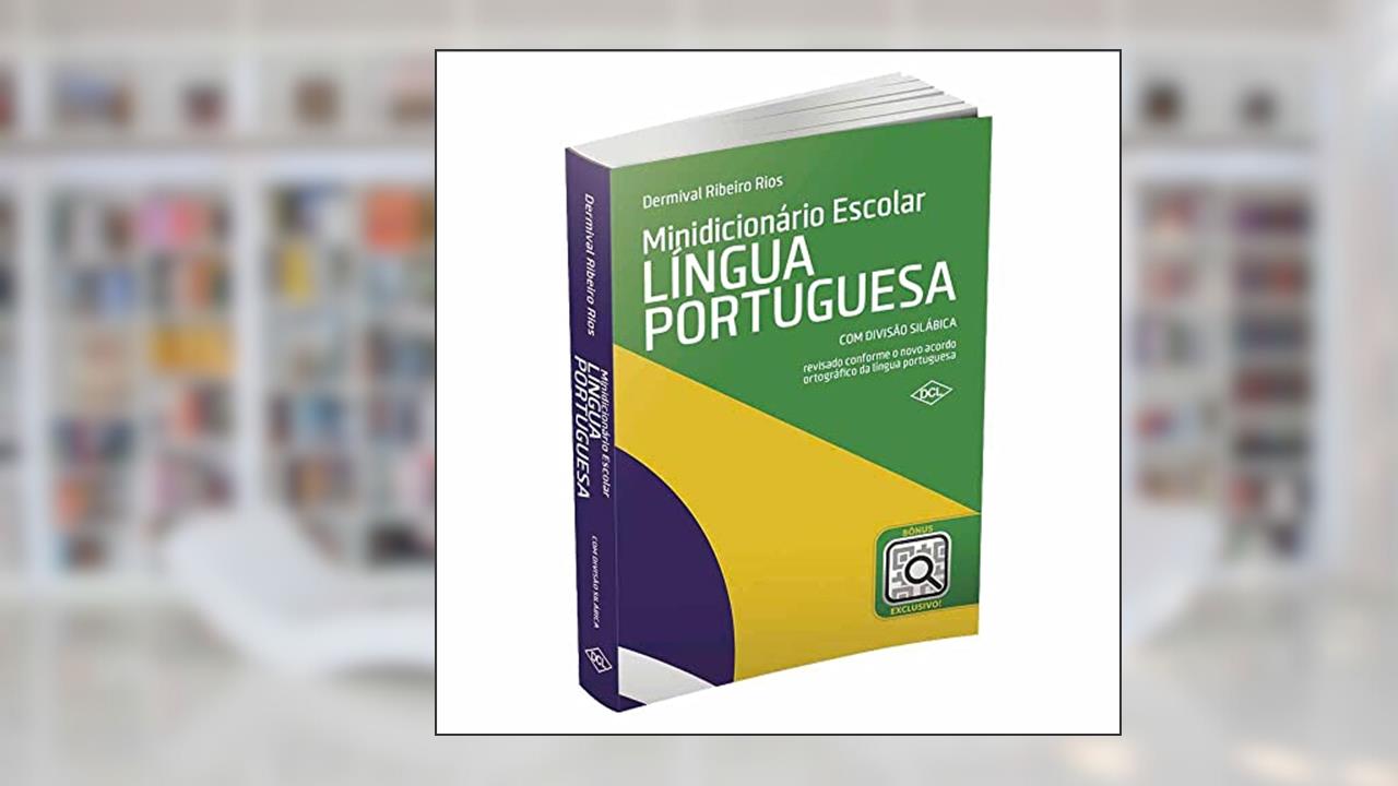 Capa de Minidicionário escolar de Língua portuguesa - NV - qrcode, do autor Dermival Ribeiro Rios