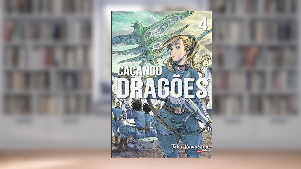 Capa de Caçando Dragões - 4, de Taku Kuwabara