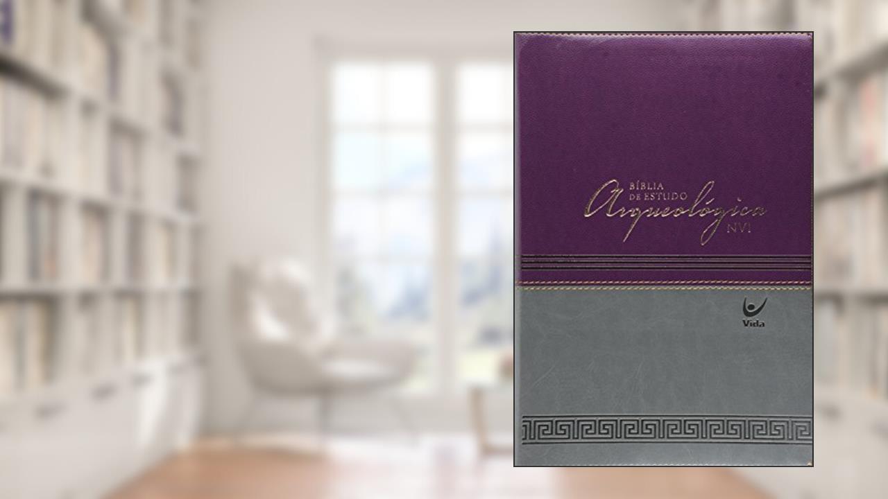 Capa de Bíblia de Estudo Arqueológica - Capa Luxo Vinho e Cinza, do autor Vários Autores