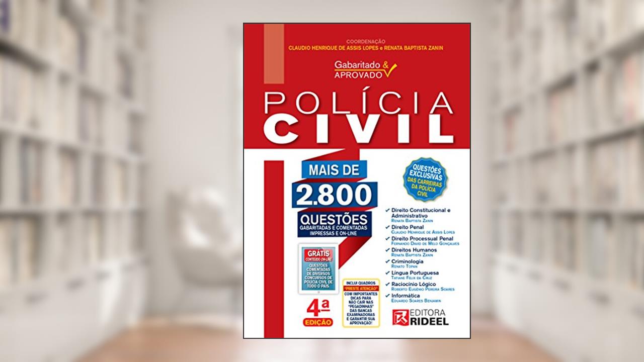 Capa de Gabaritado e Aprovado - Polícia Civil, do autor Claudio Henrique de Assis Lopes; Renata Baptista Zanin