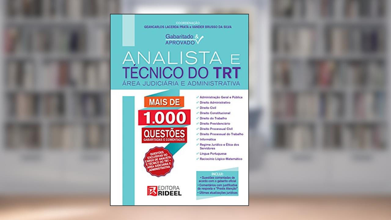 Capa de Gabaritado e Aprovado - Analista e Técnico do TRT, do autor Geancarlos Lacerda Prata; Vander Brusso da Silva
