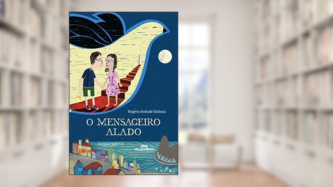 Capa de O Mensageiro Alado, do autor Rogério Andrade Barbosa