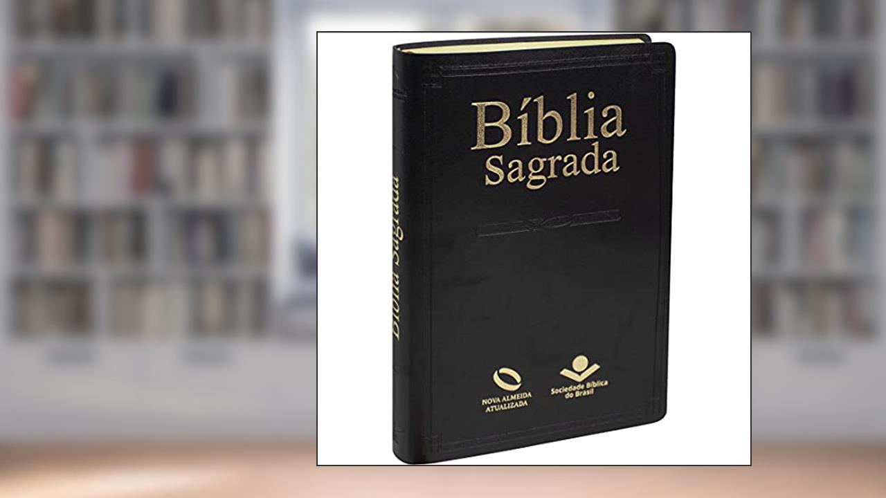 Capa de Bíblia Sagrada Nova Almeida Atualizada - Capa couro sintético preta: Nova Almeida Atualizada (NAA), do autor Sociedade Bíblica do Brasil