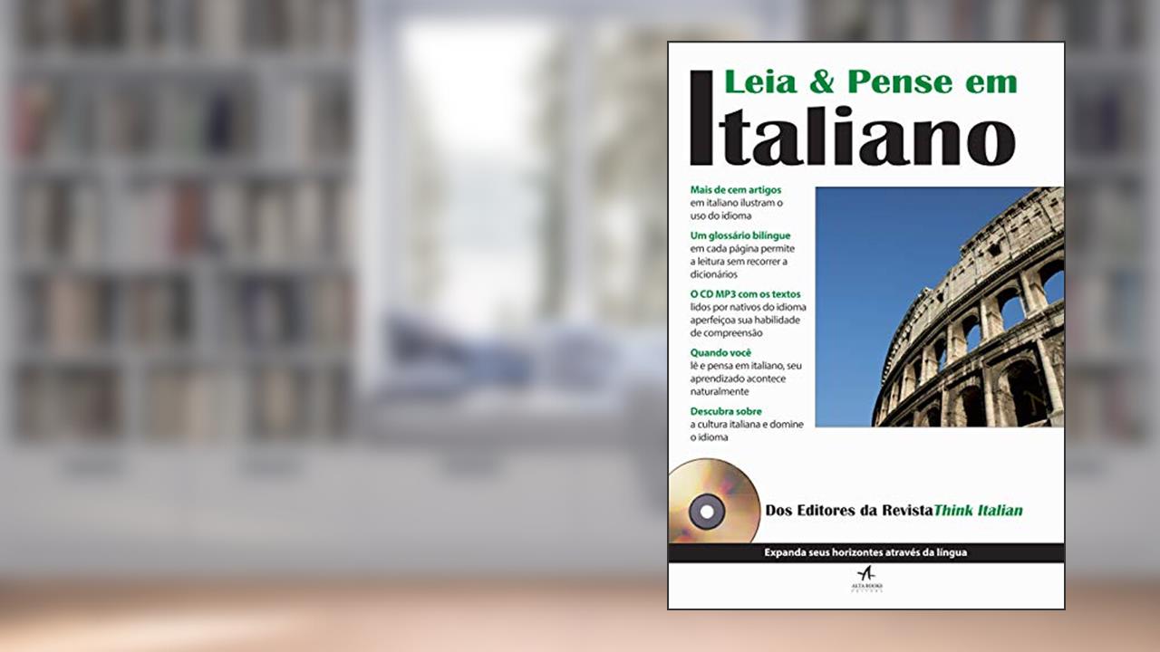 Capa de Leia e Pense em Italiano, do autor Editora Alta Books