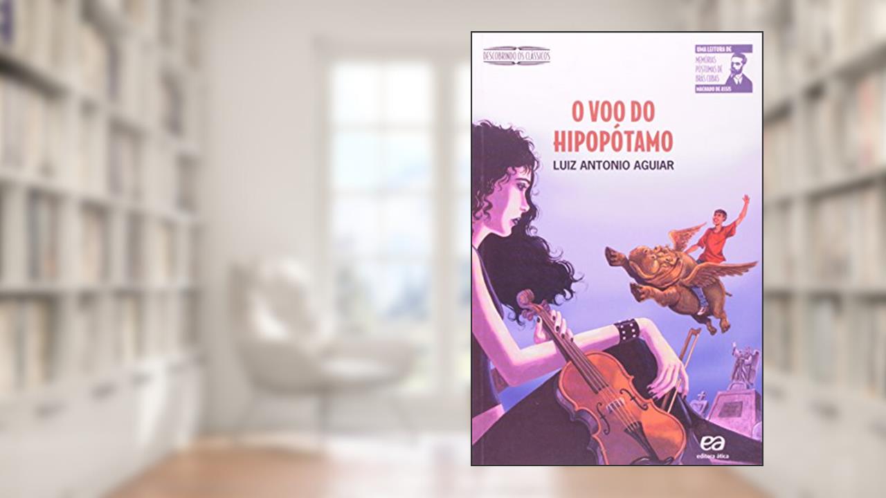 Capa de O voo do hipopótamo, do autor Luiz Antonio Aguiar
