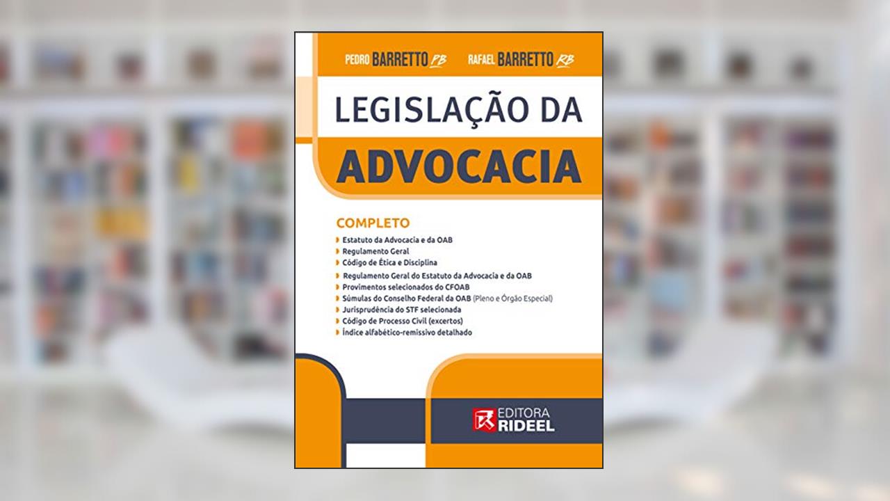 Capa de Legislação da Advocacia, do autor Pedro Barretto