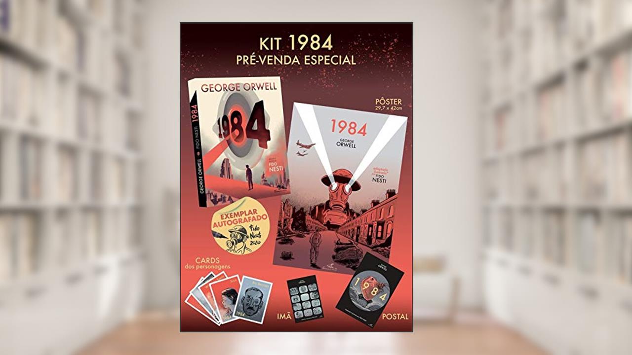 Capa de 1984 (Pré-venda com brindes e autógrafo), do autor George Orwell