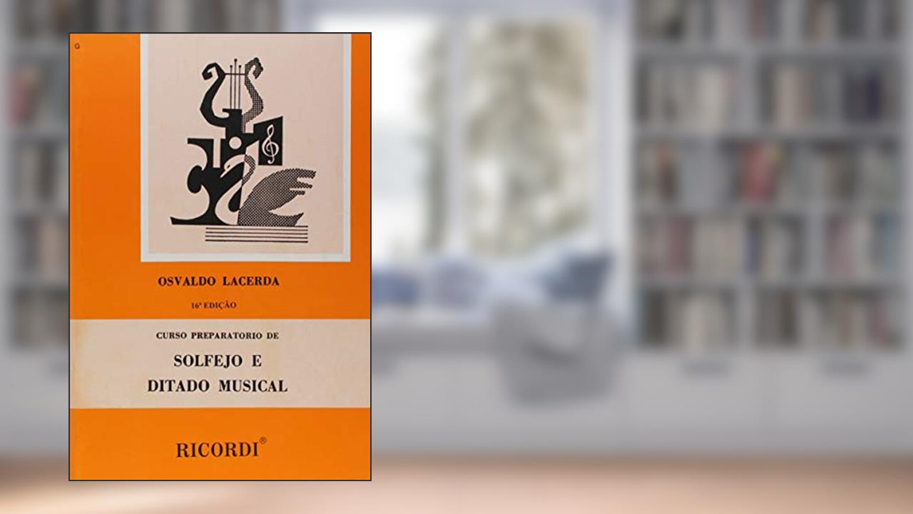 Capa de Curso Preparatório de Solfejo e Ditado Musical, do autor Osvaldo Lacerda