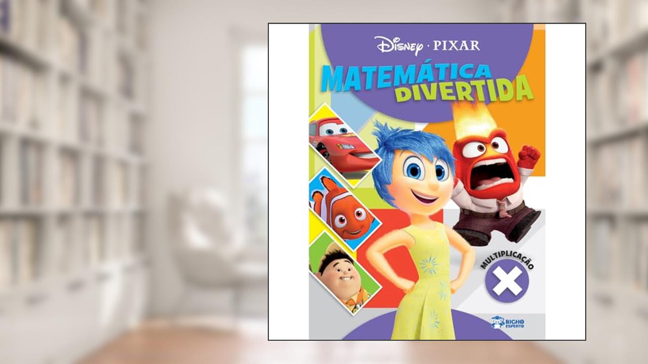 Capa de Matemática Divertida Disney Pixar - Multiplicação, do autor Bicho Esperto
