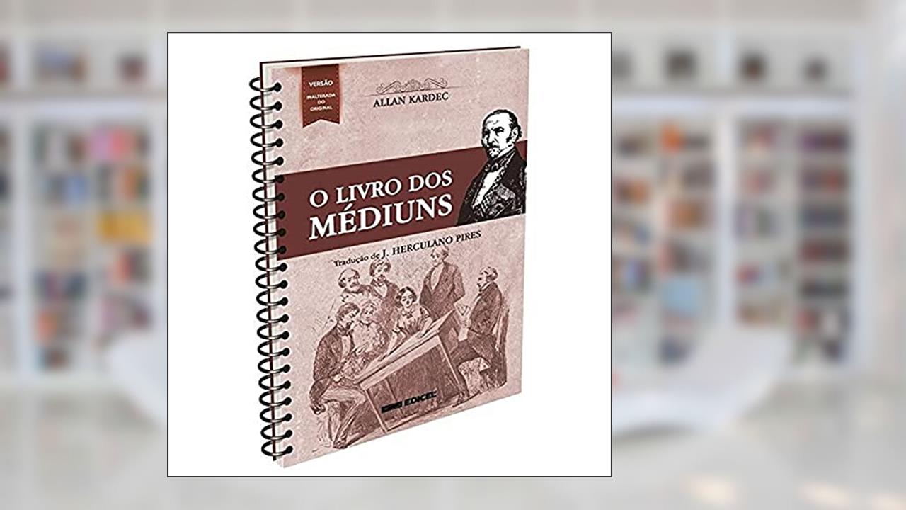 Capa de O livro dos médiuns - normal espiral, do autor Allan Kardec