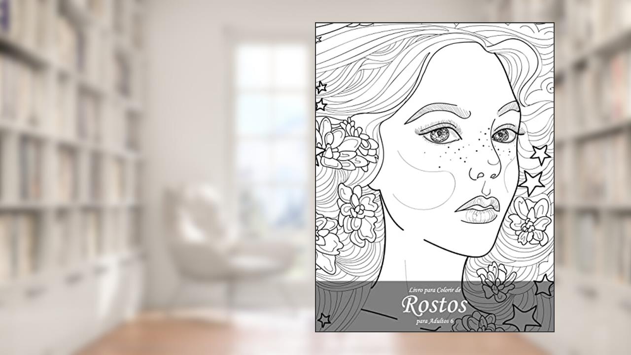 Livro para Colorir de Rostos para Adultos 6, do autor Nick Snels
