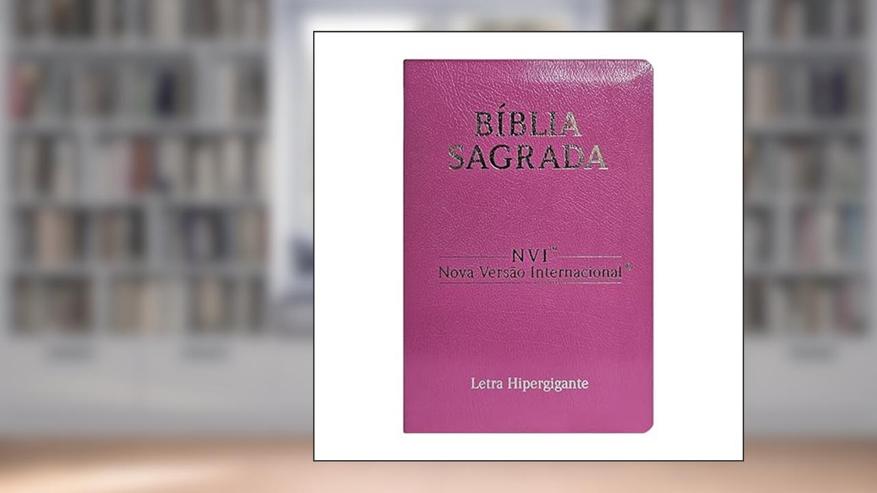 Capa de Bíblia nvi lt hipergigante capa luxo coverbook rosa, do autor CPP Editora