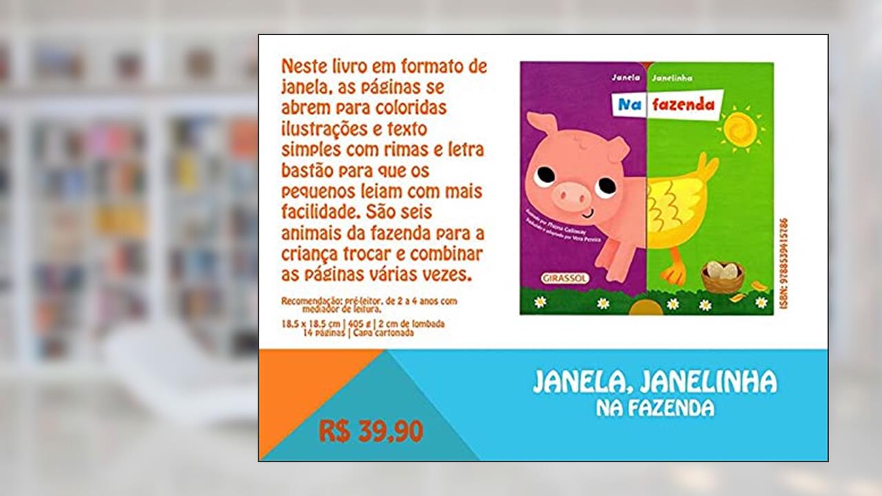 Capa de Janela janelinha - na fazenda, do autor Vera Pereira