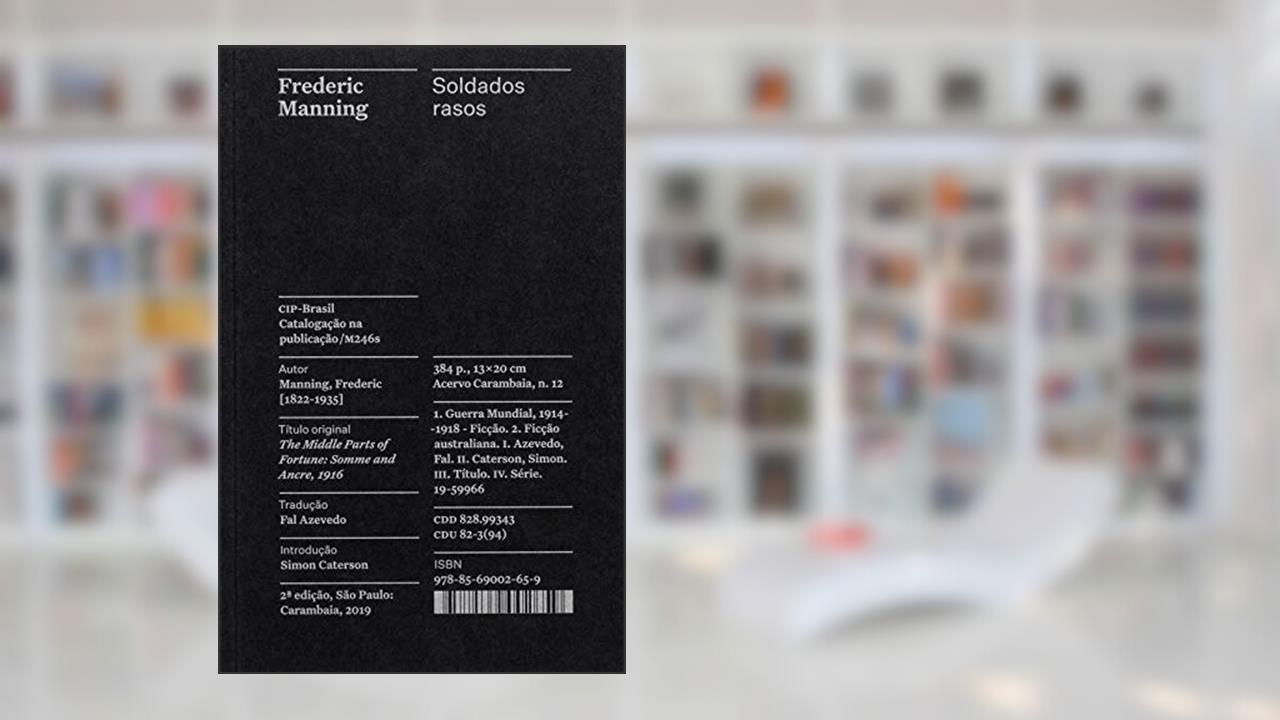 Capa de Soldados rasos - Coleção Acervo: 12, do autor Frederic Manning
