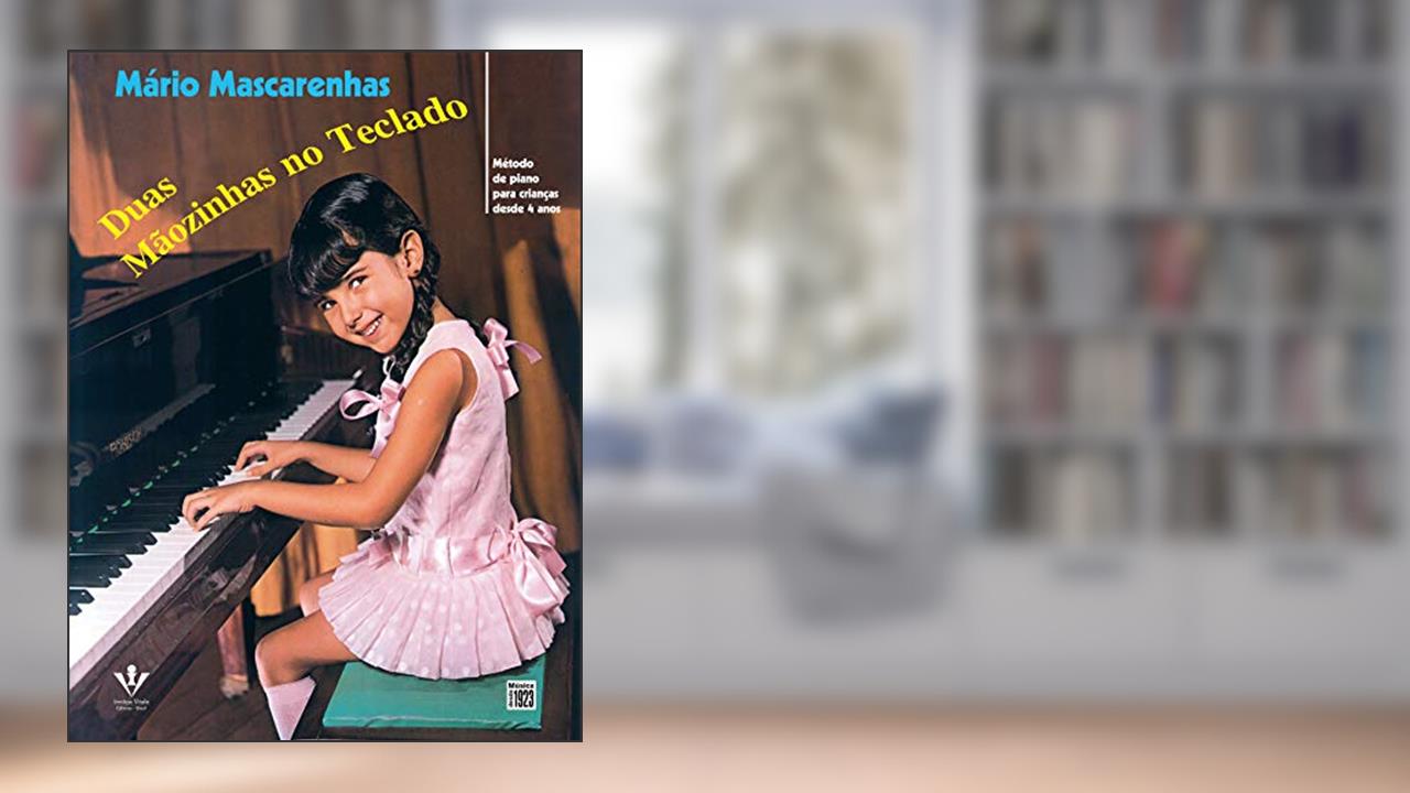 Capa de Duas mãozinhas no teclado: Método de Piano para crianças desde 4 anos, do autor Mário Mascarenhas