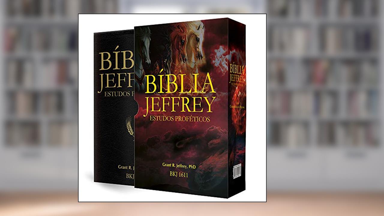Capa de Bíblia Jeffrey Estudos Proféticos - Preta/dourado, do autor Grand Jeffrey
