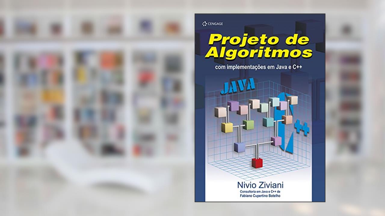 Capa de Projeto de algoritmos com implementação em java e c++, do autor Nivio Ziviani