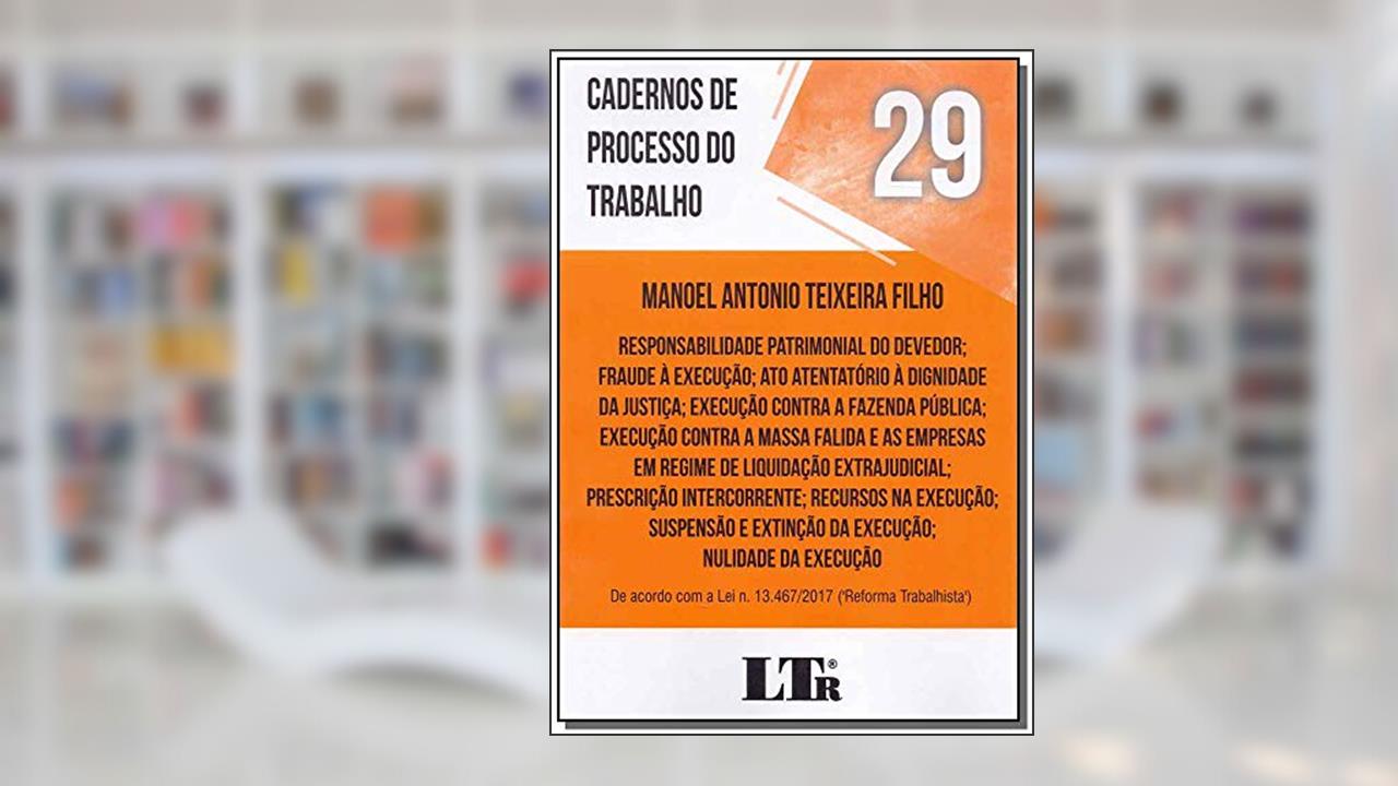 Capa de Cadernos De Processo Do Trabalho Nº 29 Responsabilidade Patrimonial Do Devedor ..., do autor Manoel Antonio Teixeira Filho