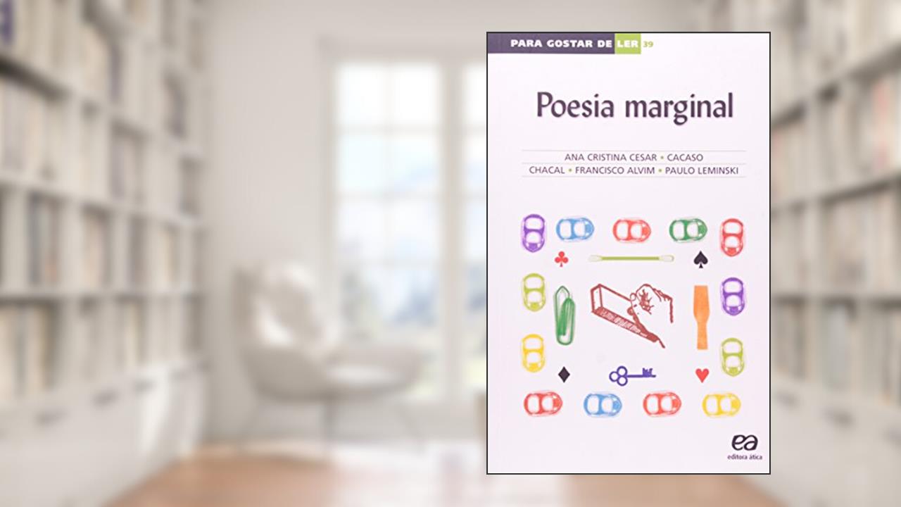 Capa de Poesia marginal, do autor Ana Cristina Cesar; Cacaso; Chacal; Francisco Alvim; Paulo Leminski