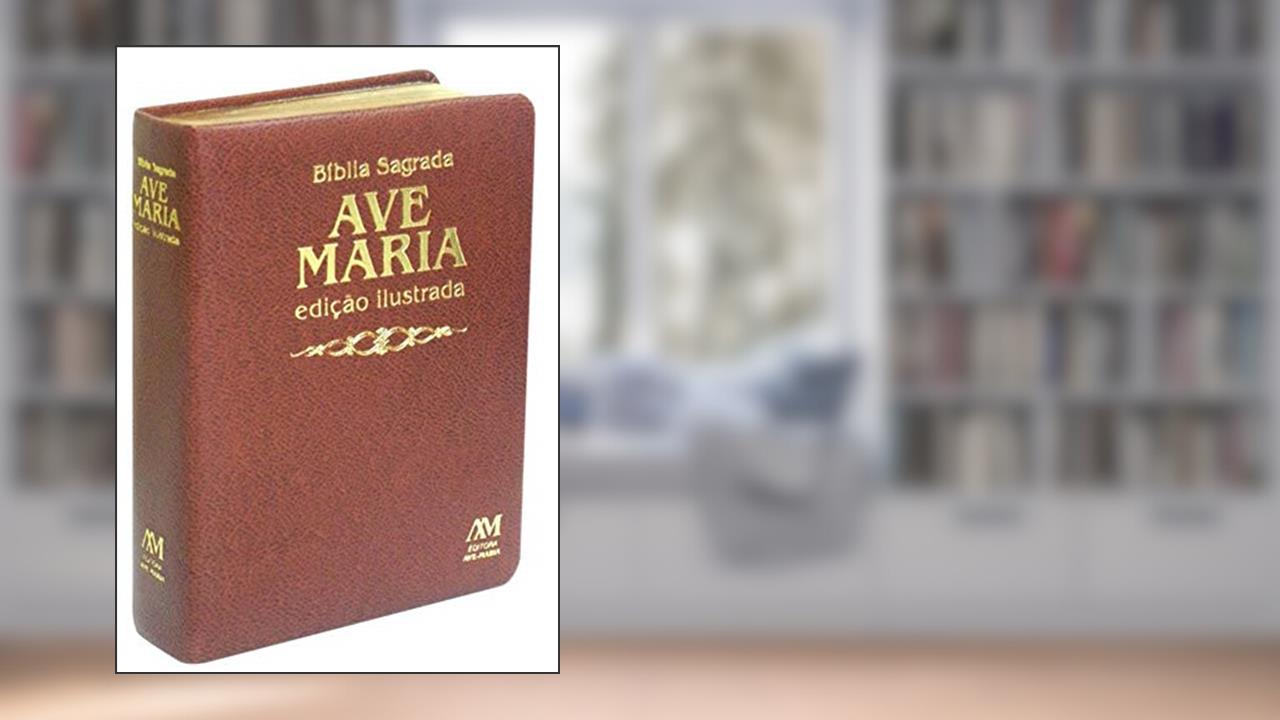 Capa de Bíblia edição ilustrada luxo - média - marrom: Ilustrada - Média - Marrom, do autor Editora Ave-Maria