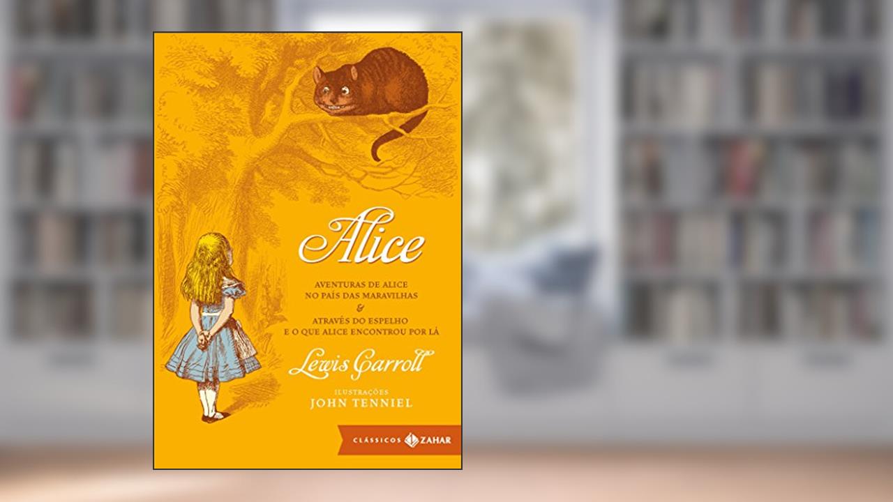 Capa de Alice: edição bolso de luxo: Aventuras de Alice no País das Maravilhas & Através do Espelho e o que Alice encontrou por lá, do autor Lewis Carroll