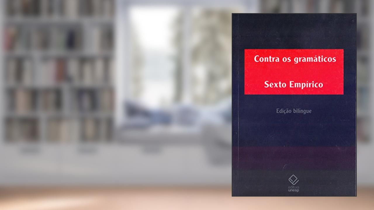 Capa de Contra os gramáticos, do autor Sexto Empírico