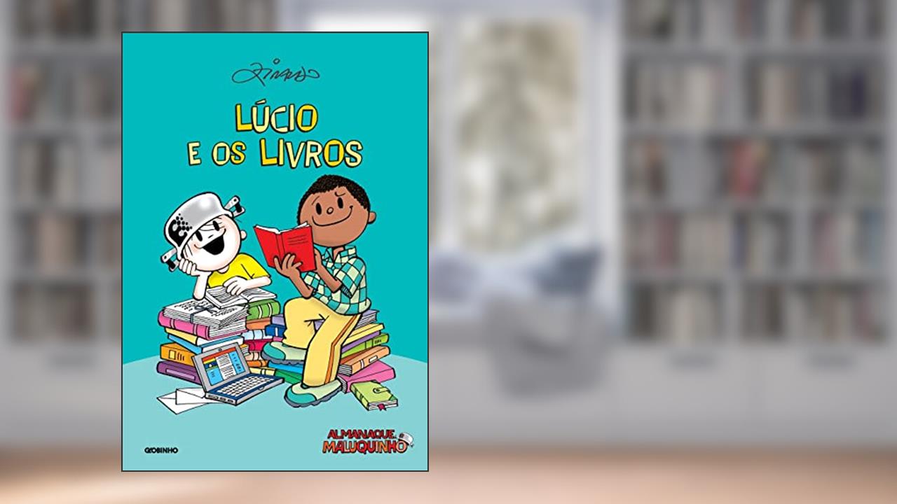 Capa de Almanaque Maluquinho - Lúcio e os livros, do autor Ziraldo