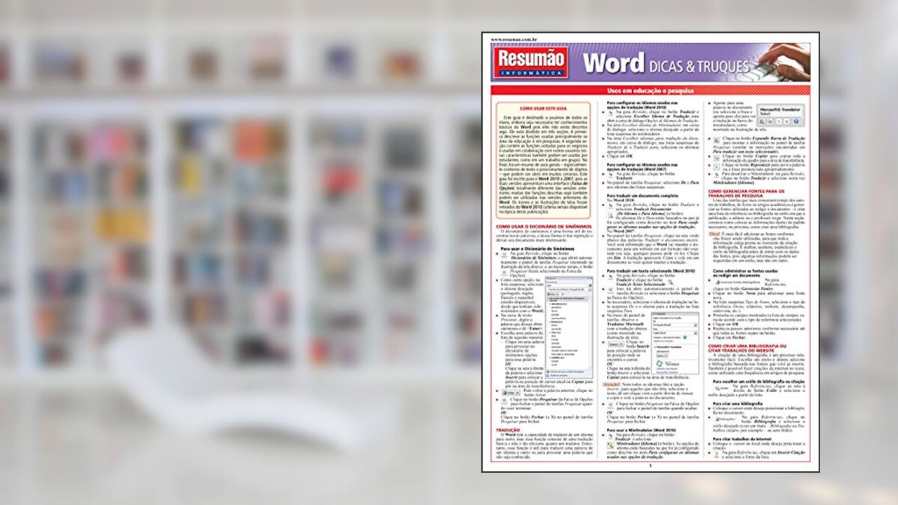 Capa de Word - Dicas & Truques, do autor John Hales