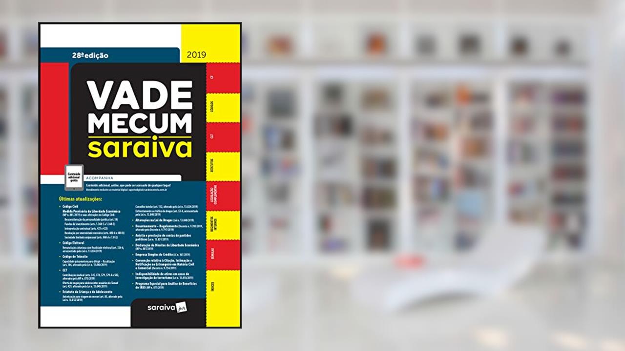 Capa de Vade Mecum Saraiva : Tradicional - 28ª edição de 2019, do autor Editora Saraiva