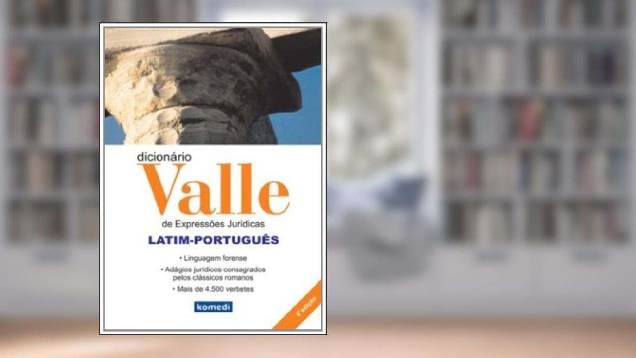 Capa de Dicionário Valle de Expressões Jurídicas, do autor Gabriel Valle
