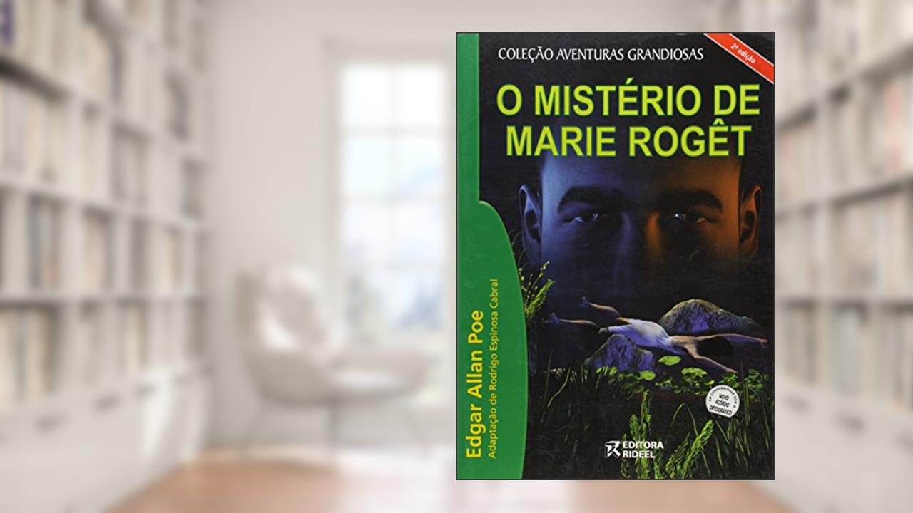 Capa de O Mistério de Marie Rogêt, do autor Washington Irving; Ana Carolina V. Rodriguez