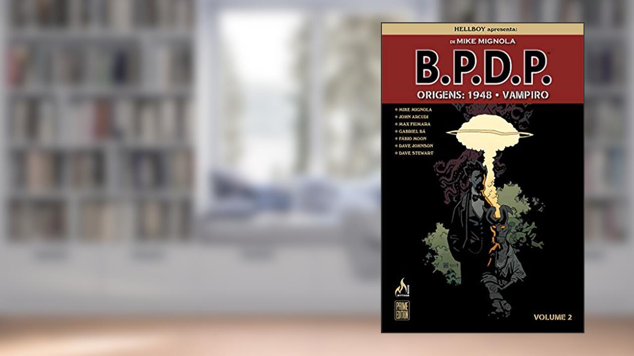 Capa de B.P.D.P. Origens volume 02: 1948-Vampiro, do autor Mike Mignola; John Arcudi; Gabriel Bá