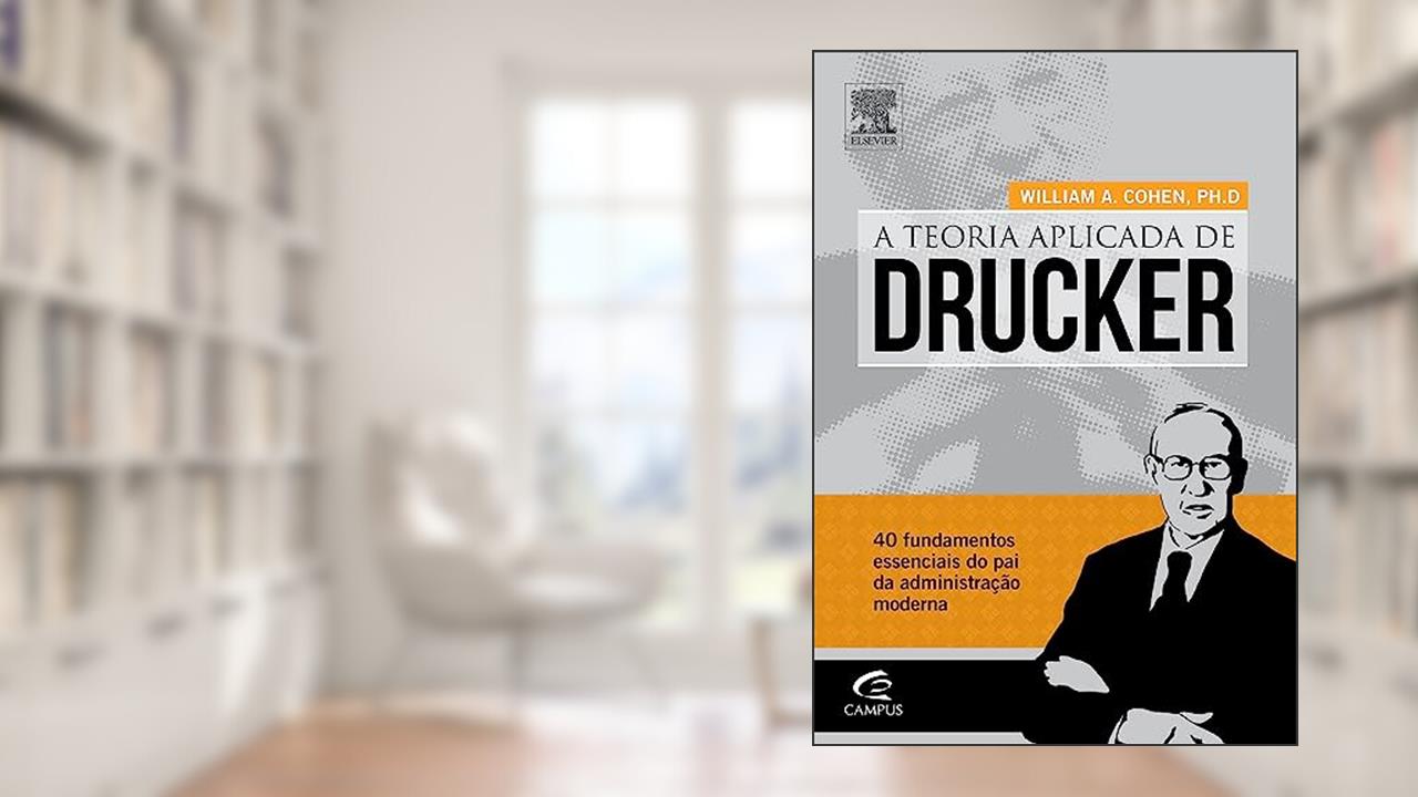 Capa de Teoria Aplicada de Drucker. 40 Fundamentos Essenciais do Pai da Administração Moderna, do autor William A. Cohen