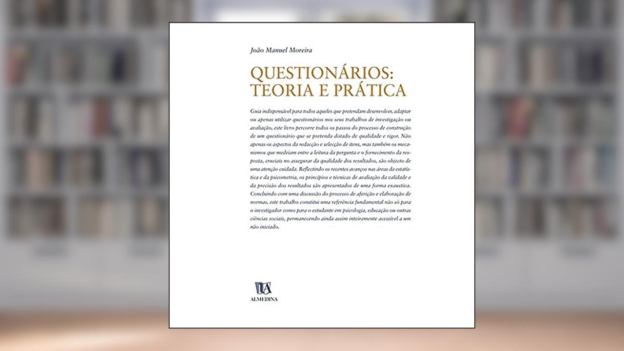 Capa de Questionários: Teoria e Prática, do autor João Manuel Moreira