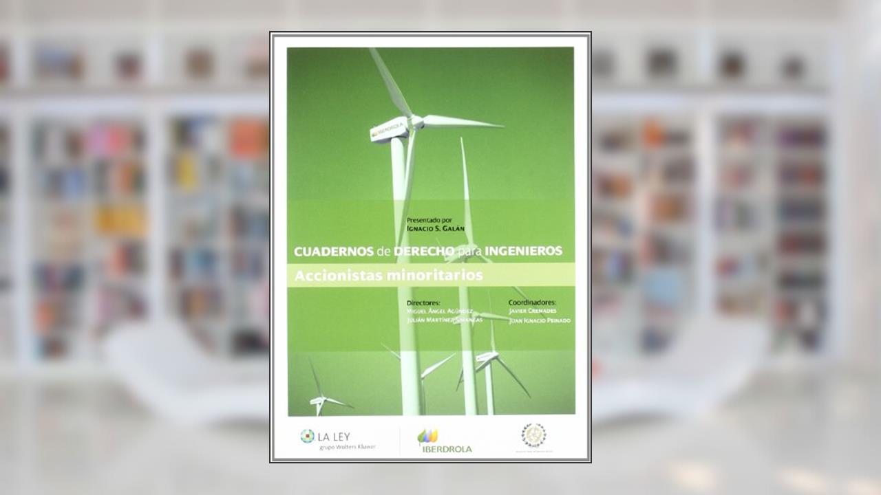 Capa de Cuadernos de Derecho para Ingenieros (n.º 10): Accionistas minoritarios, do autor Javier Cremades García