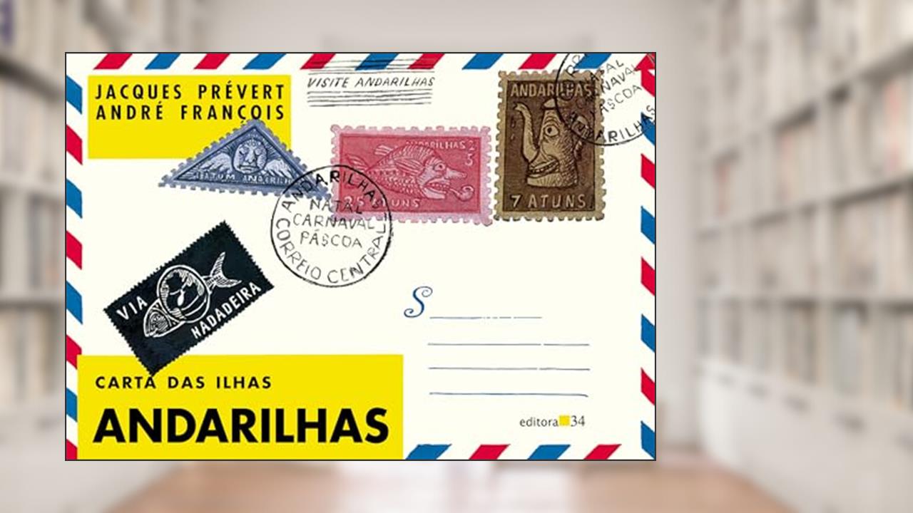 Capa de Carta das ilhas Andarilhas, de Jacques Prévert